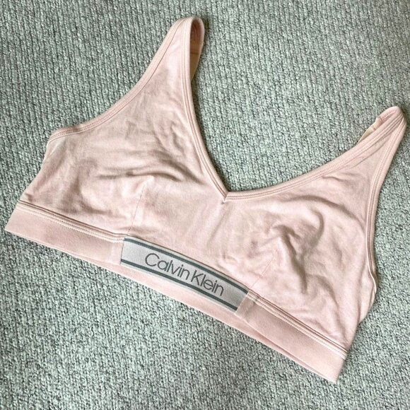 Calvin Klein Women`s Comfort Brallete - Baby Pink - Medium - Picture 3 of 6